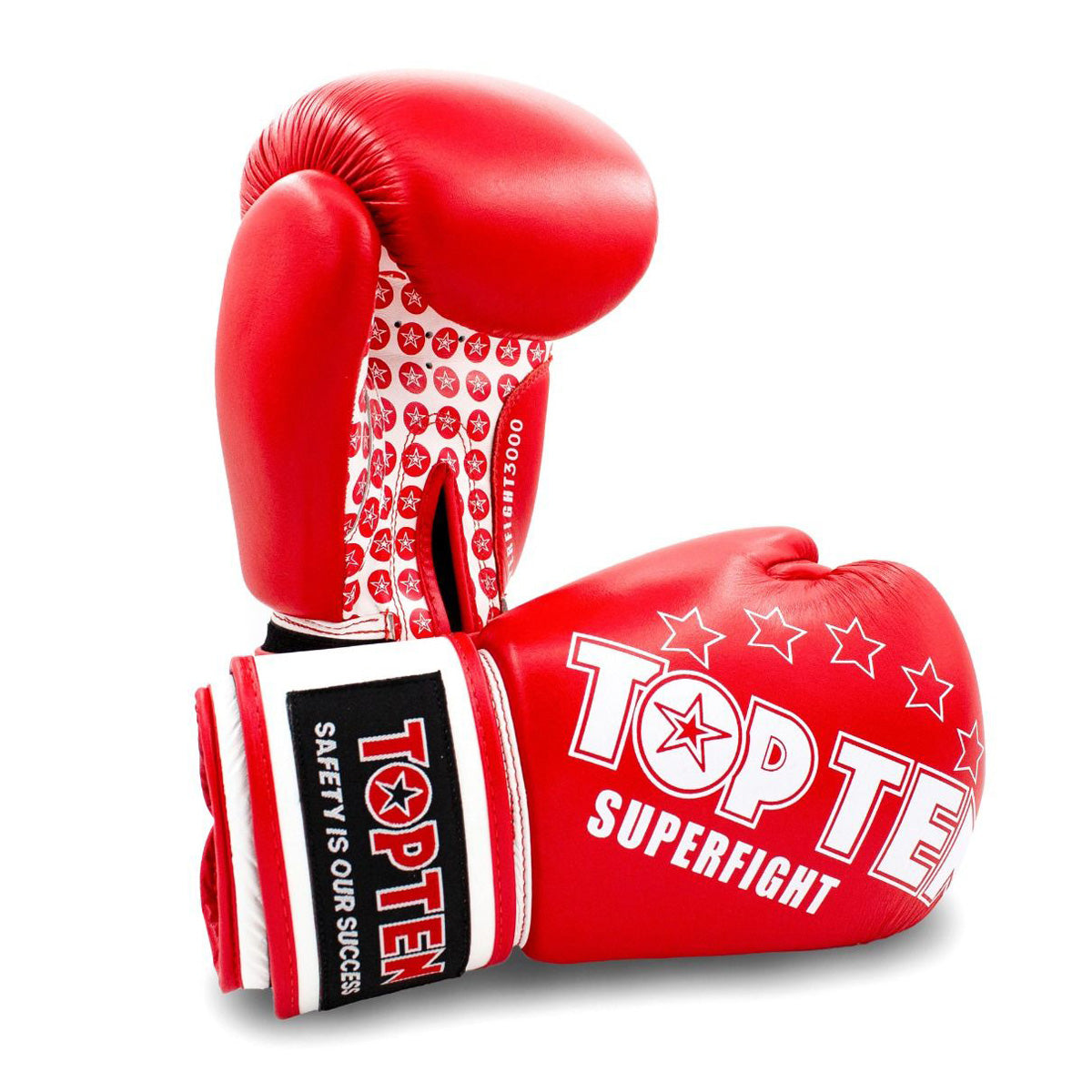 Boxerské rukavice Top Ten Superfight Stars - červená/biela, 20411-4